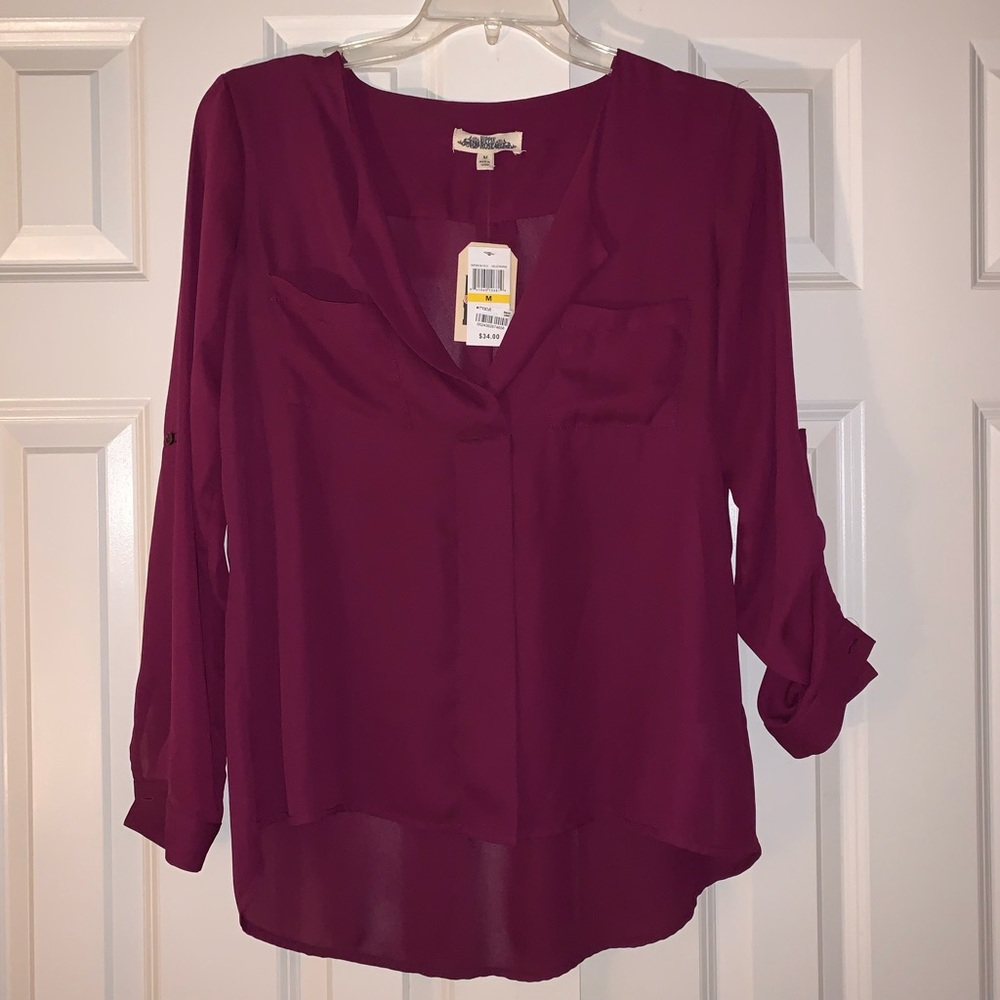 Burgundy top